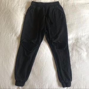 Knee cut out joggers